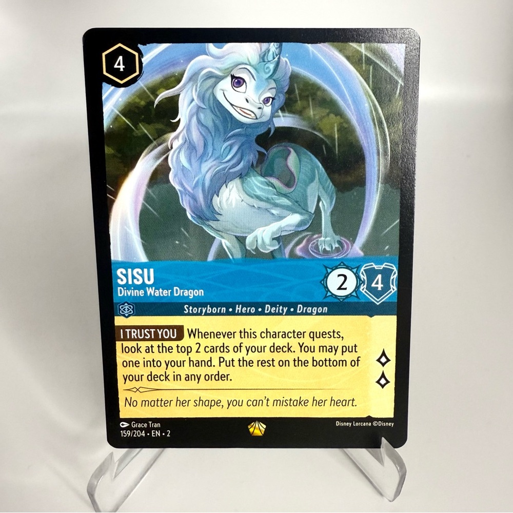 Disney Lorcana Sisu - Divine Water Dragon 159/204 Rise of the Floodborn Regular
